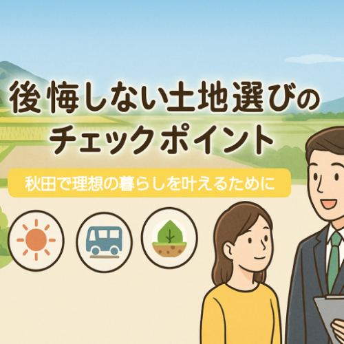 秋田市で土地探しを始めた方へ最初に知っておくと安心なポイント